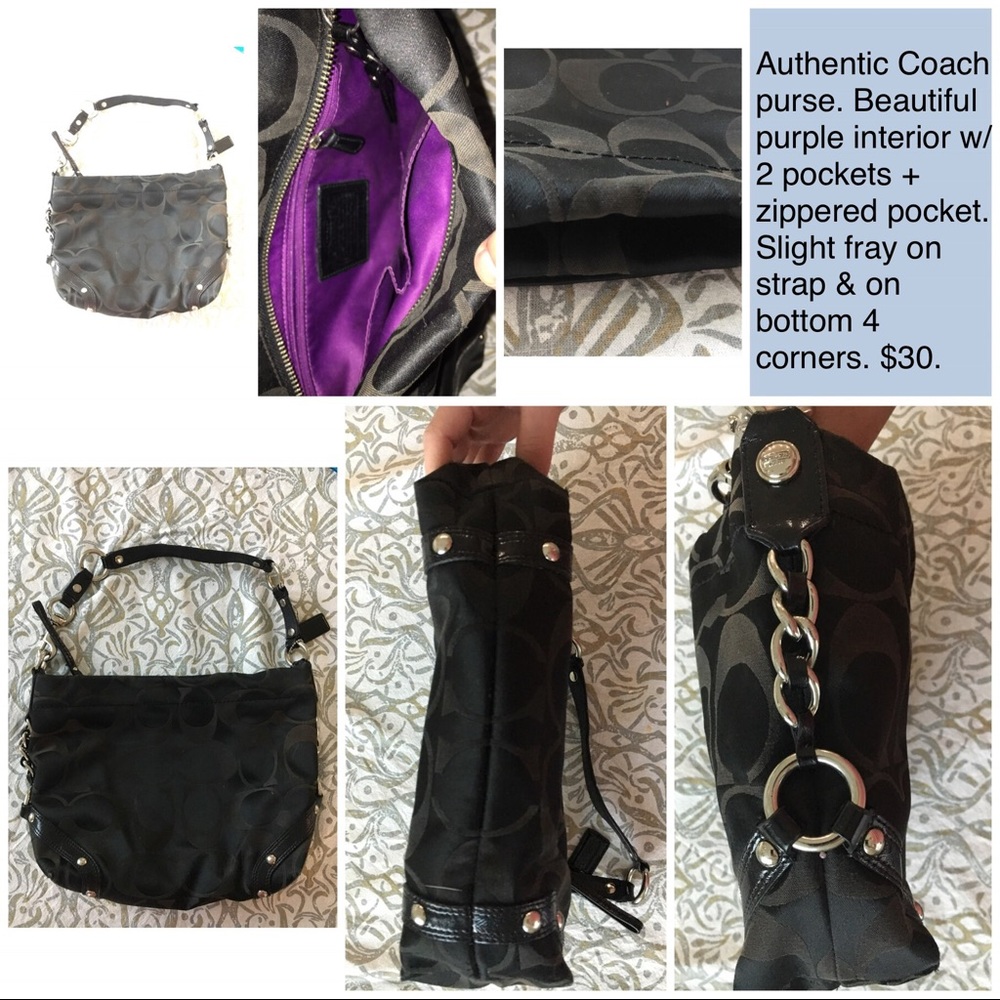 Authentic black Coach purse.